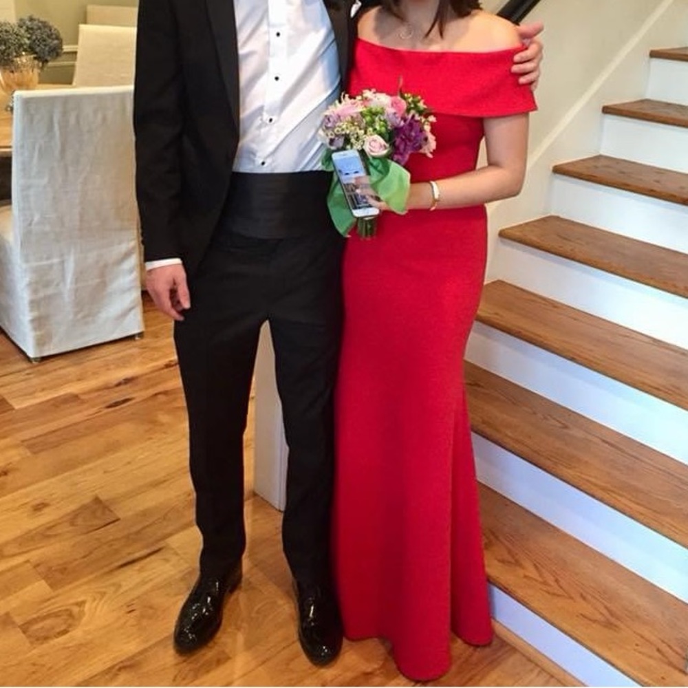 Betsy and Adam Red Gown, Size 6